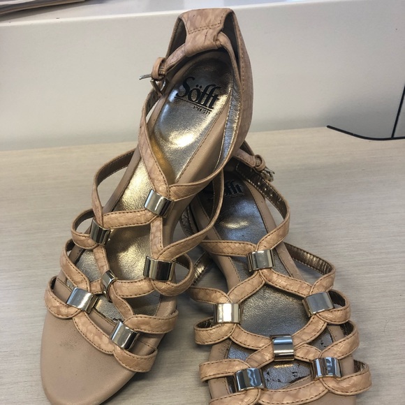 Sofft Beige Wedge Sandals 7.5 - Picture 5 of 5